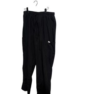 Silky Soft Scrubs Black Workwear Pants L – Minimalist Utility Medicalcore